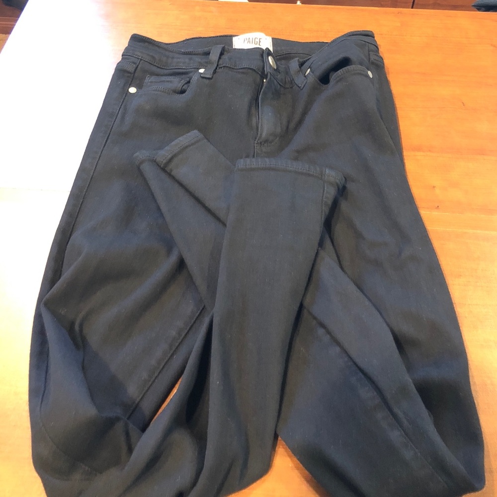 Paige jeans black skinny 29
